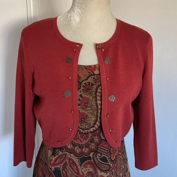 Studio I Dress With Cardigan. - Picture 16 of 16